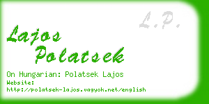 lajos polatsek business card